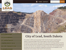 Tablet Screenshot of cityoflead.com